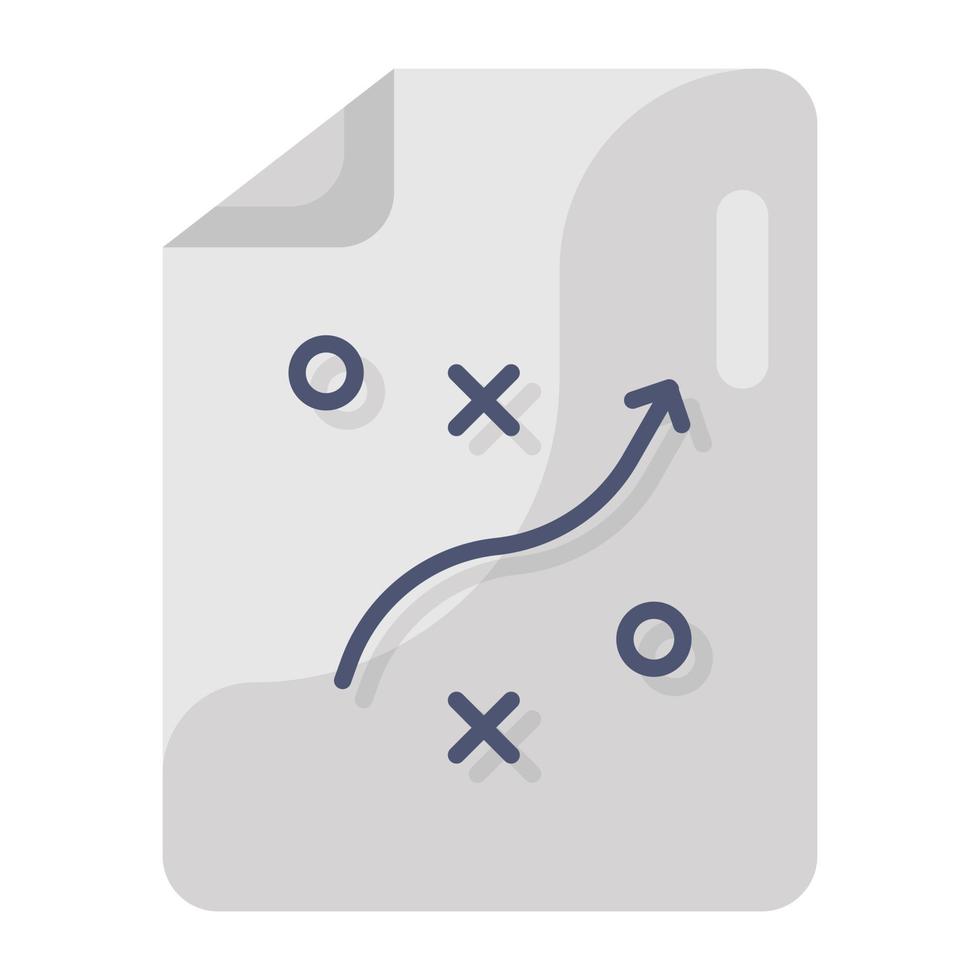 An icon design of tactical planning in flat vector