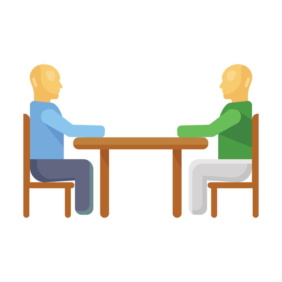 Business meeting icon in flat design vector