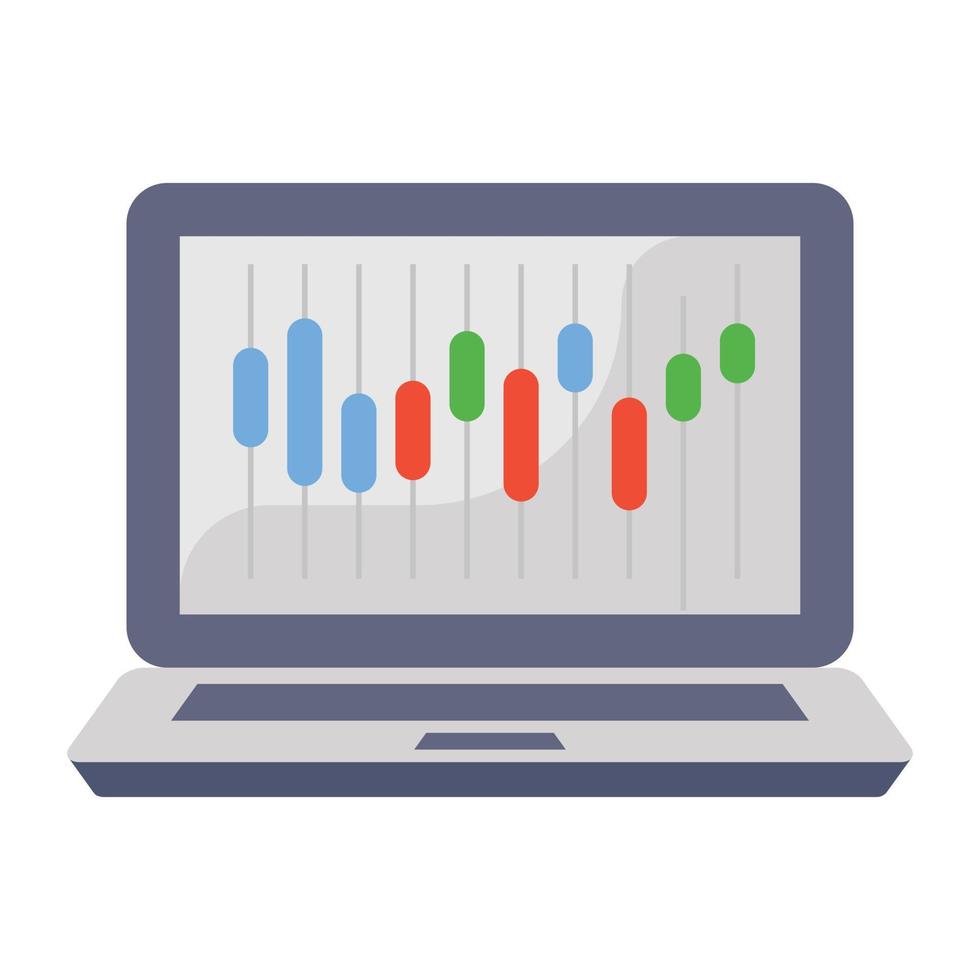 Volume equalizer vector, online music adjuster in flat style vector