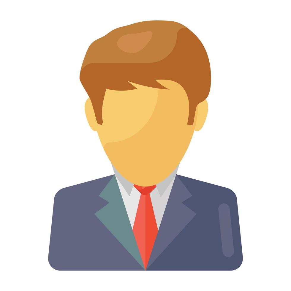 un icono de estilo plano de hombre de negocios vector