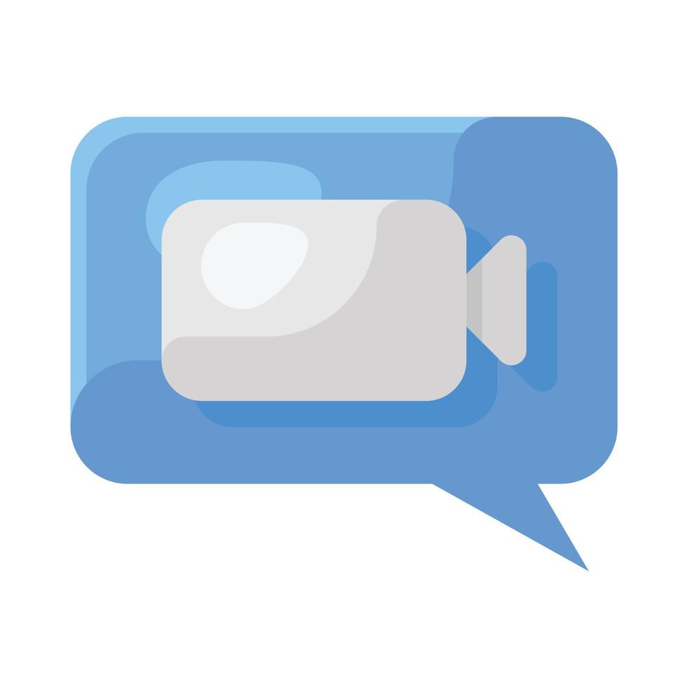 Editable flat design of video chat icon vector