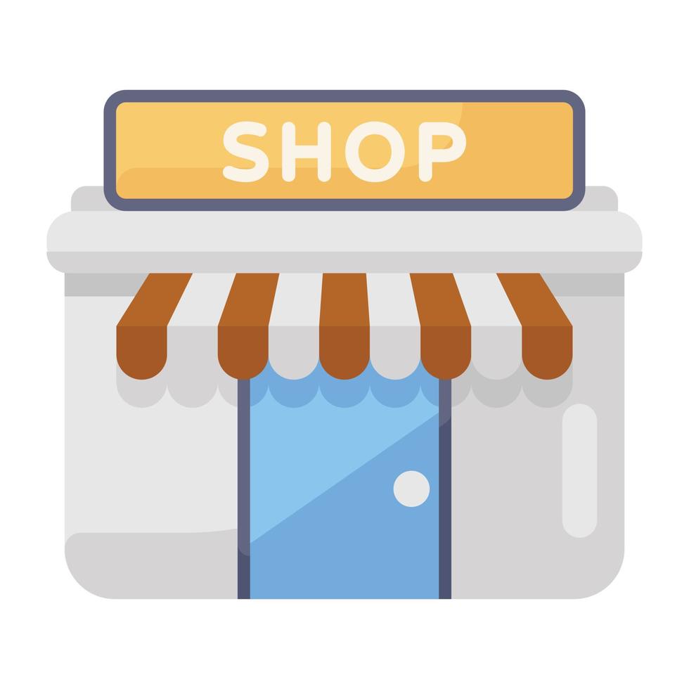 An icon design of shop, editable vector