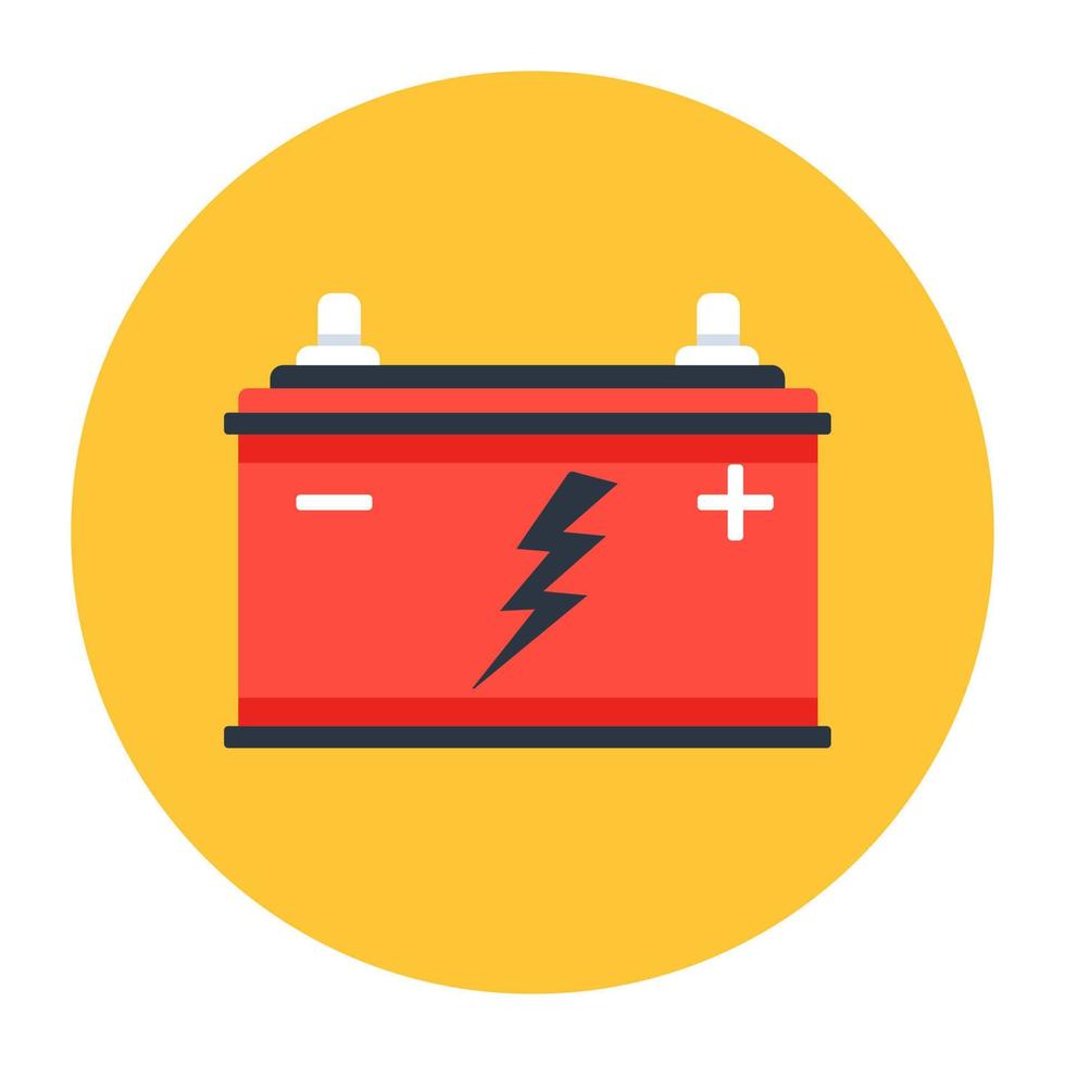 Battery for charging purposes, an icon design of portable battery in trendy flat style vector