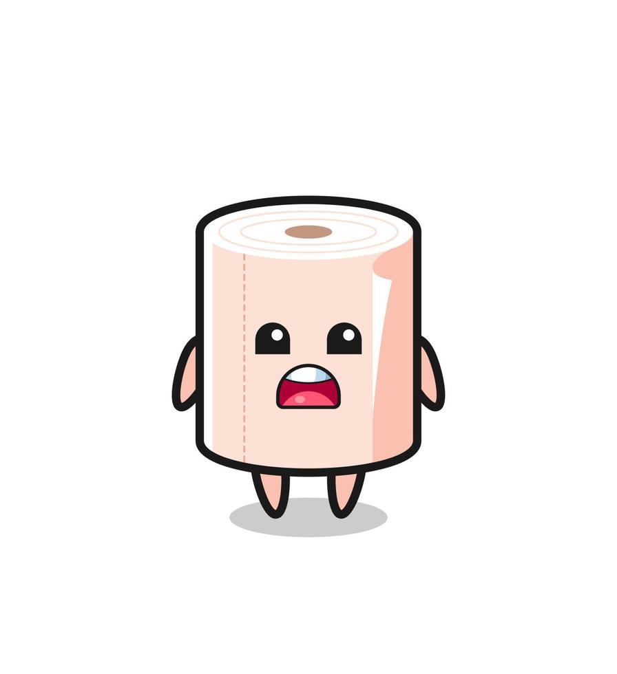 tissue roll illustration with apologizing expression, saying I am sorry vector