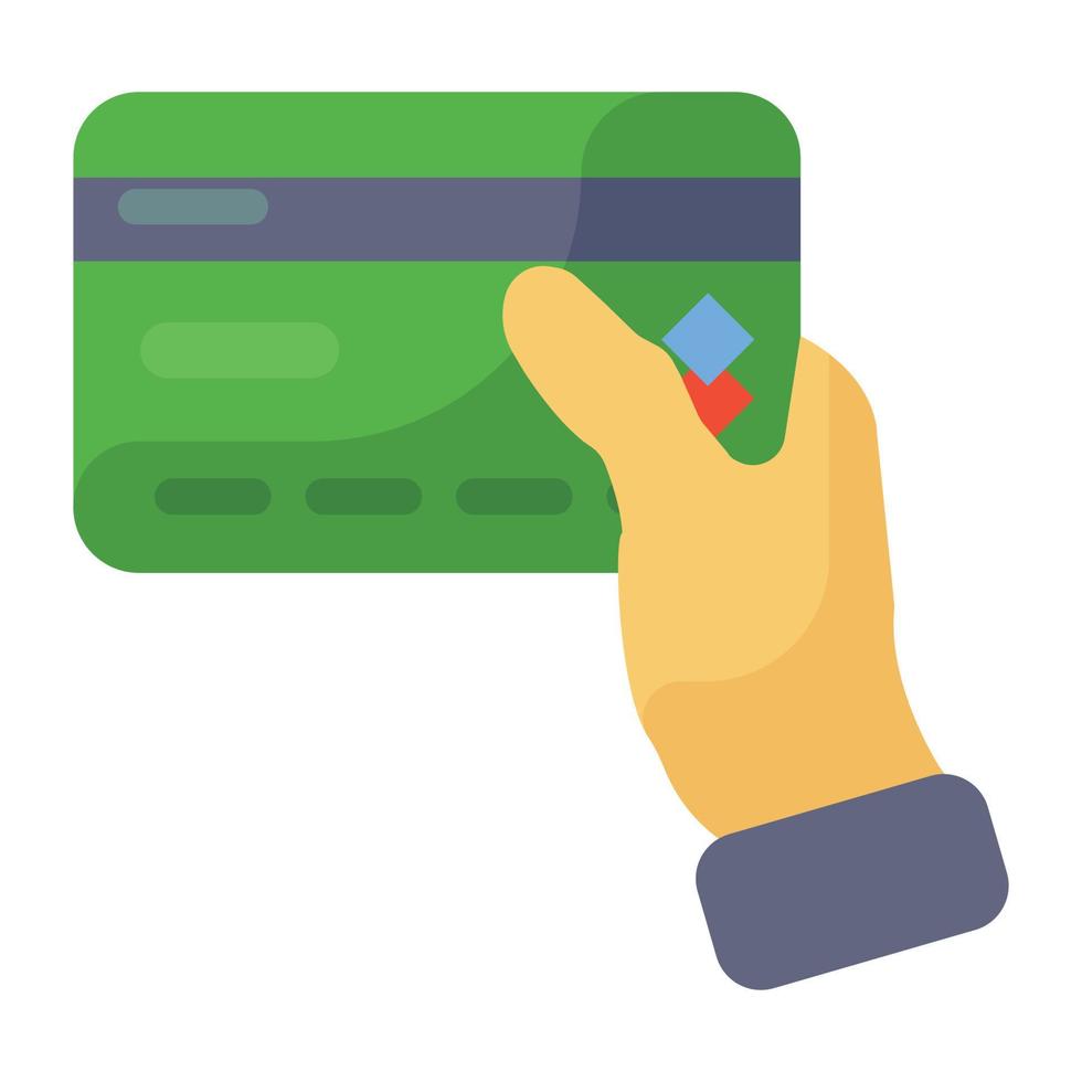 payment, method, card, credit, vector, icon, flat, hand, finance, banking, vector