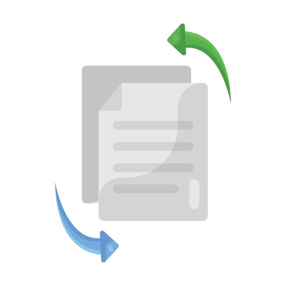 File transfer icon in flat editable design vector