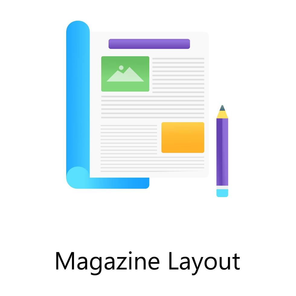 Magazine layout, content writing, article design, brochure, document vector