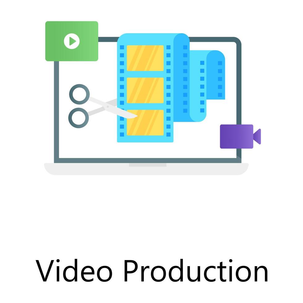 A video production concept icon, use it commercially vector