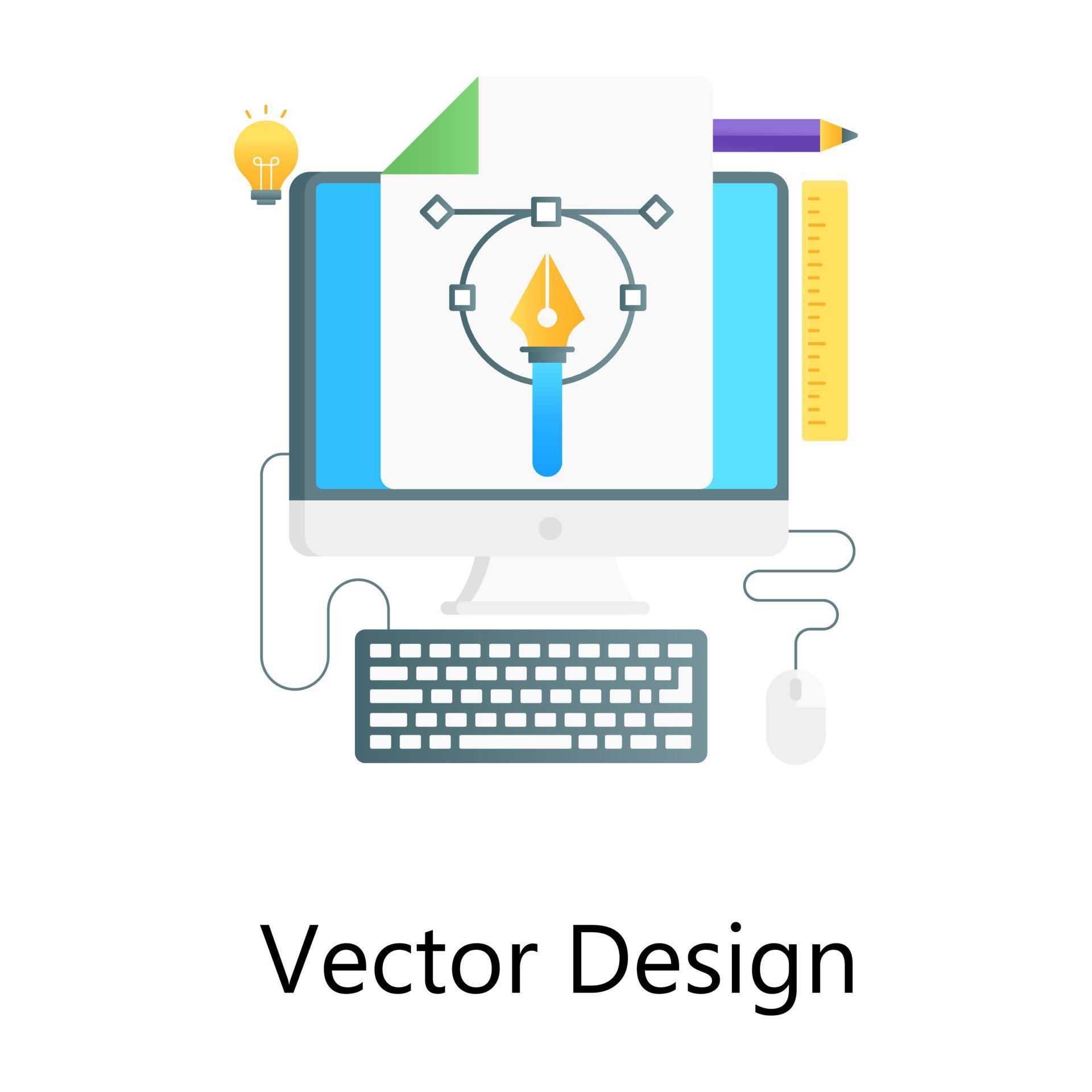 Flat gradient concept icon of vector design 6743514 Vector Art at Vecteezy
