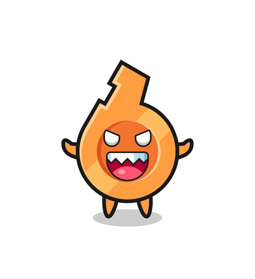 illustration of evil whistle mascot character vector