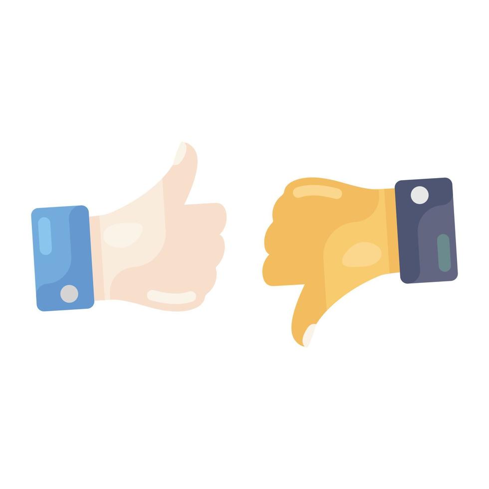 Feedback, thumbs, vector, icon, flat, chat, bubbles, gesture, hands, gesticulation, vector