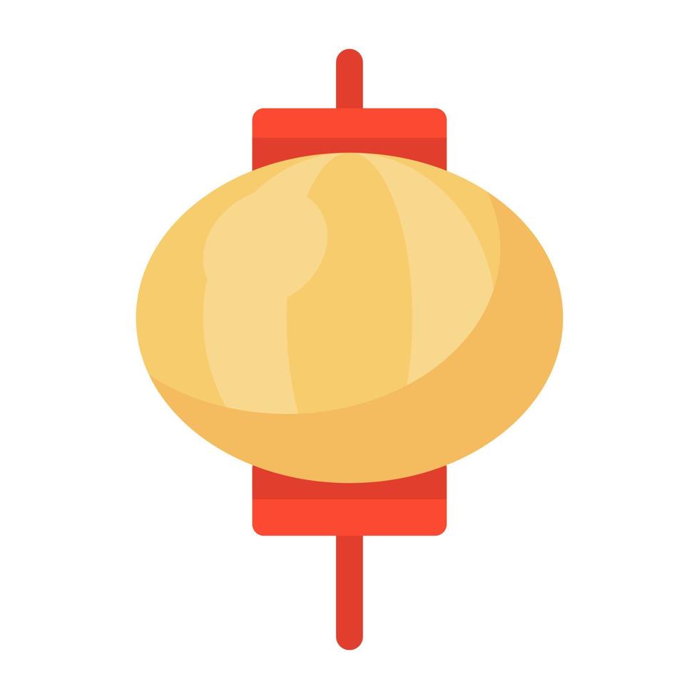 Lamp, traditional, chinese, decorative, electric, light, icon, vector, flat, luminous, celebration, party vector