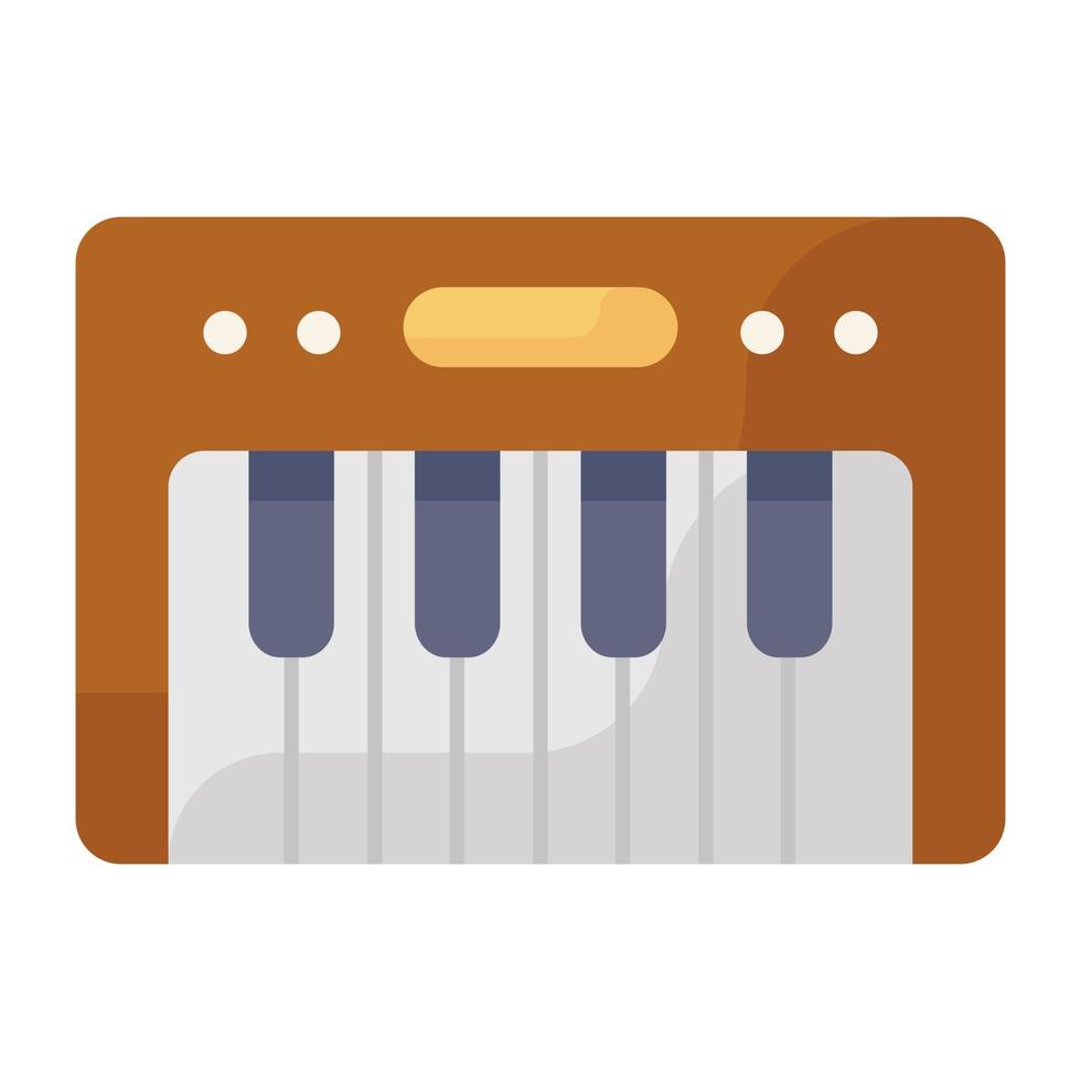 Keyboard synthesizer instrument, icon of piano vector