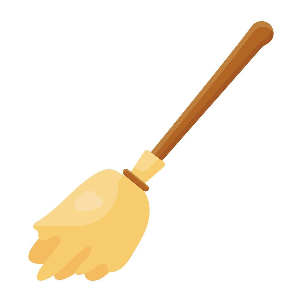 Witch broom icon design, vector of broomstick