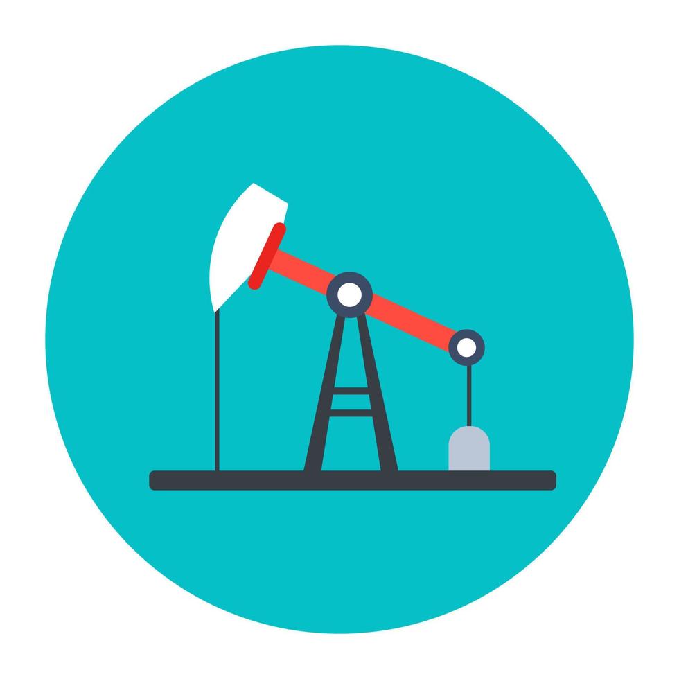 un diseño de icono de plataforma de perforación, vector del concepto de refinería de petróleo