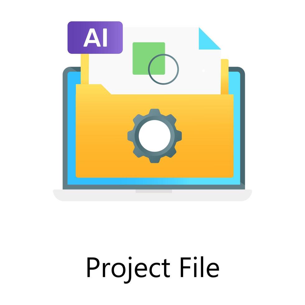 icono de concepto de gradiente plano editable del archivo de proyecto vector