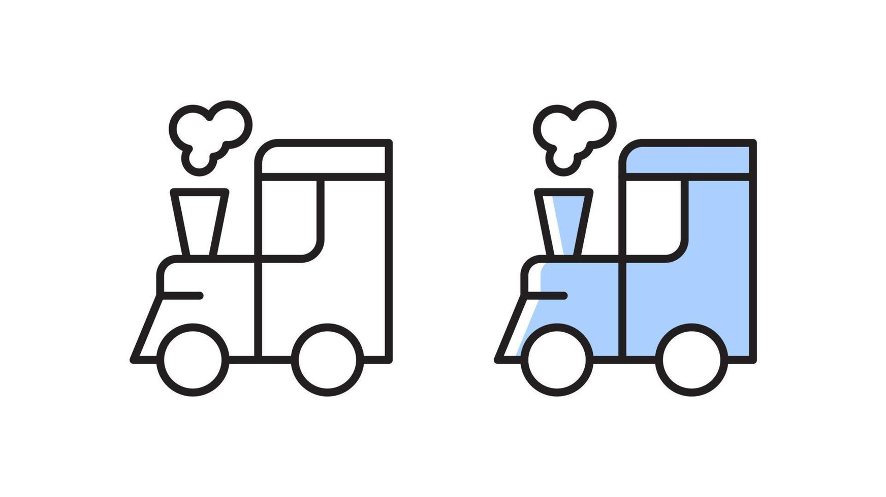 Toy train icon. Simple flat symbol. Vector illustration.