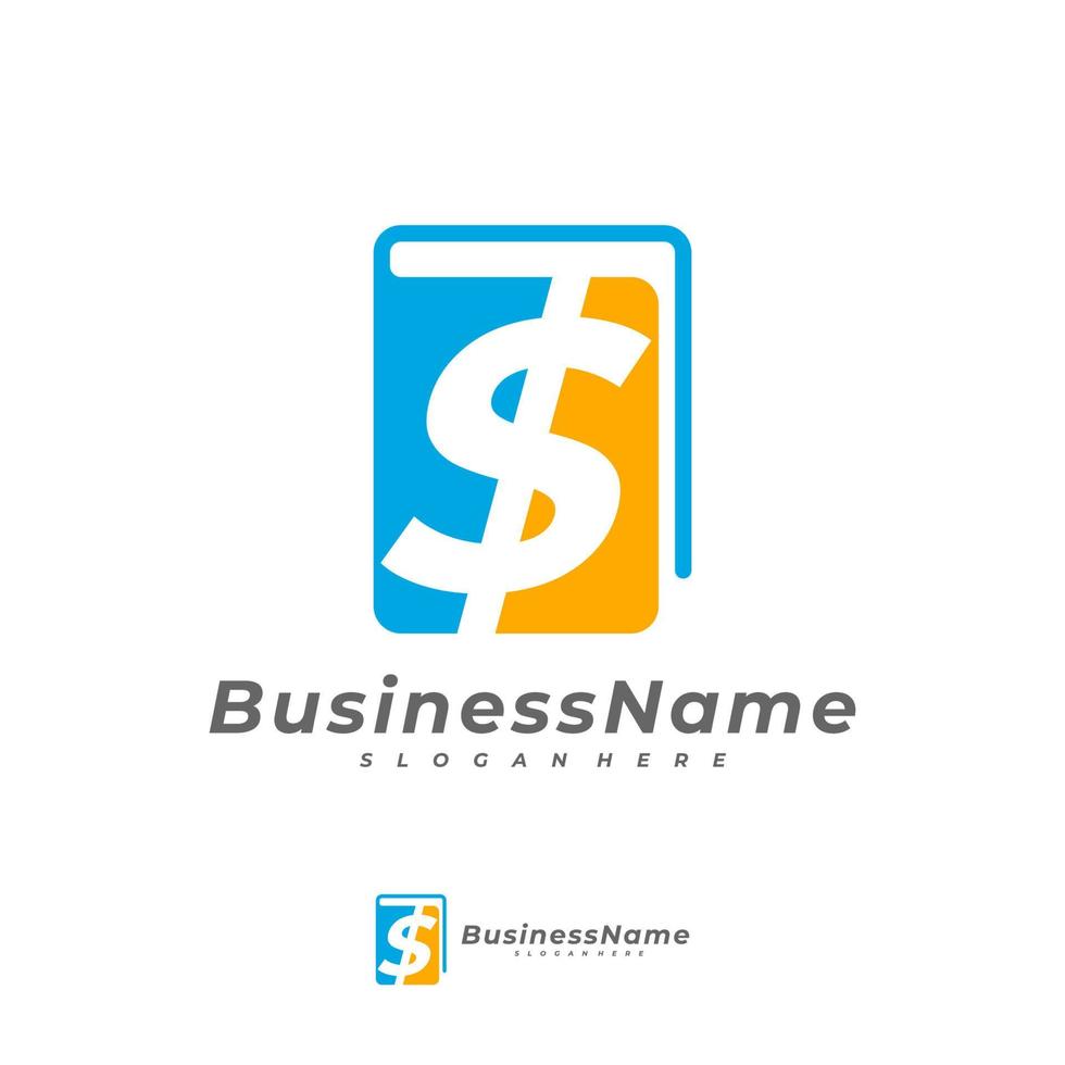 Money Book logo vector template, Creative Money logo design concepts
