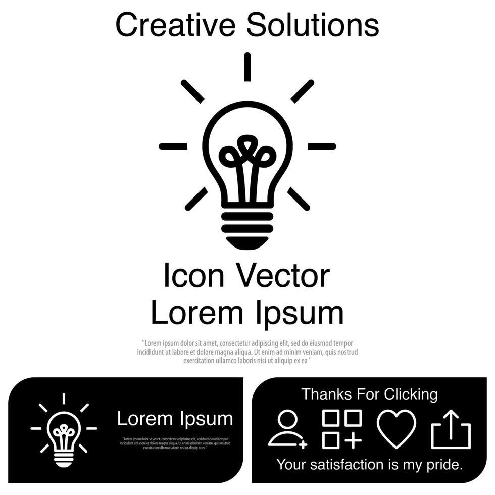 Bulb Lamp Icon Vector EPS 10