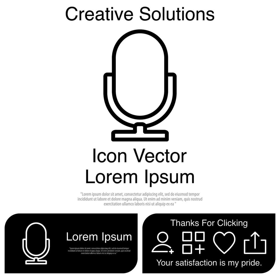 Microphone Icon Vector EPS 10