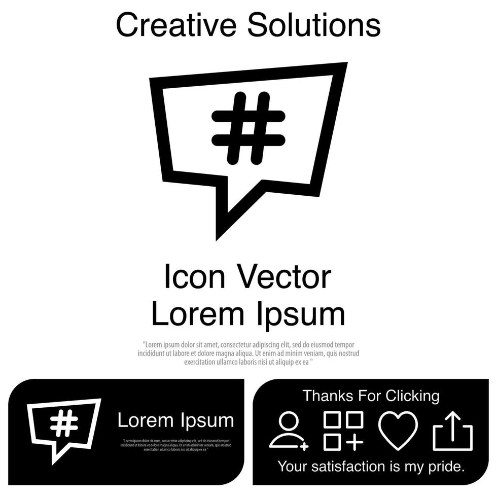 Hashtag Icon Vector EPS 10