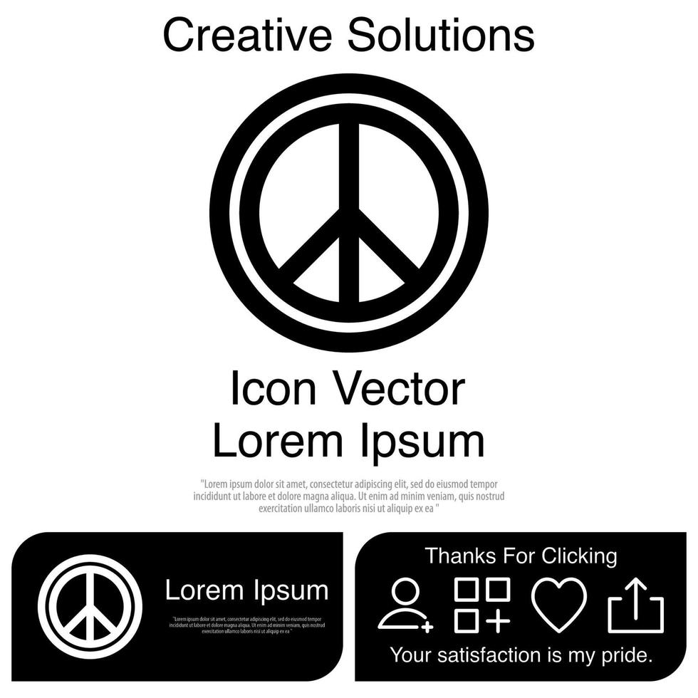 Peace Icon Vector EPS 10