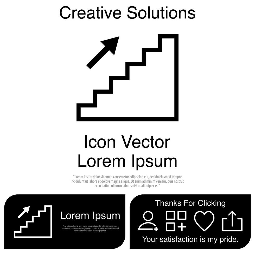 escaleras arriba icono vector eps 10