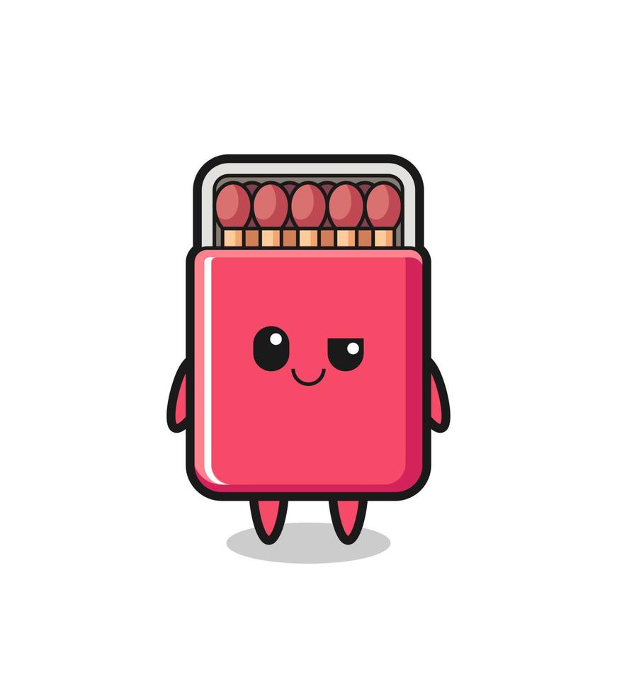 matches box cartoon with an arrogant expression vector