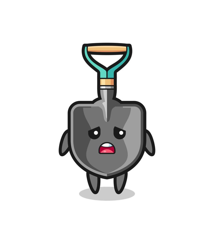 disappointed expression of the shovel cartoon vector