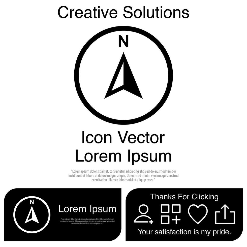 Compass Point Icon Vector EPS 10 6744529 Vector Art at Vecteezy