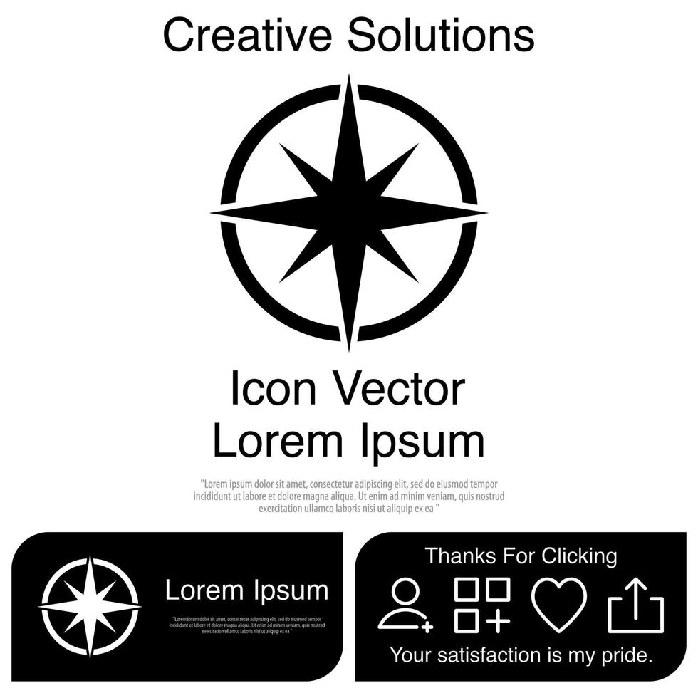 Compass Icon Vector EPS 10