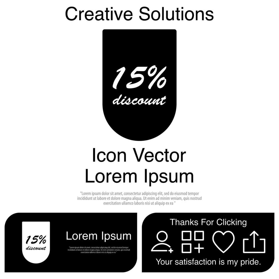 descuento icono vector eps 10