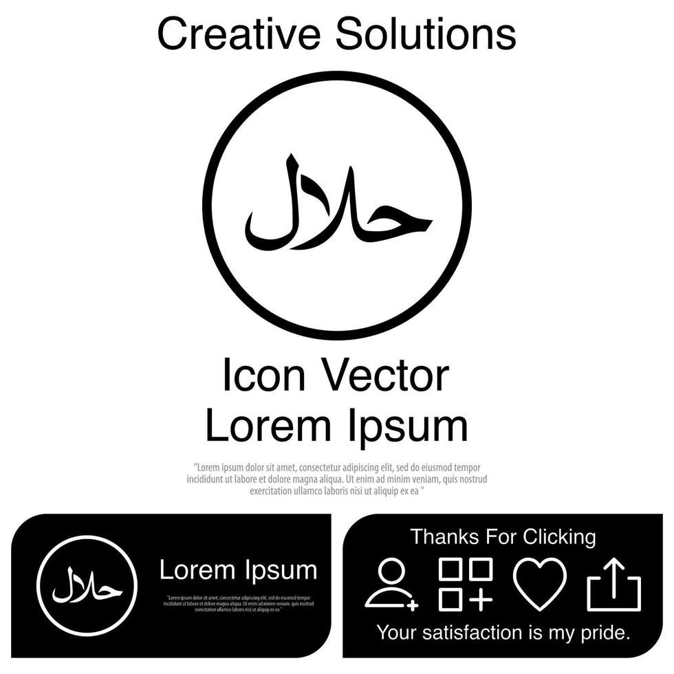 Halal Icon Vector EPS 10