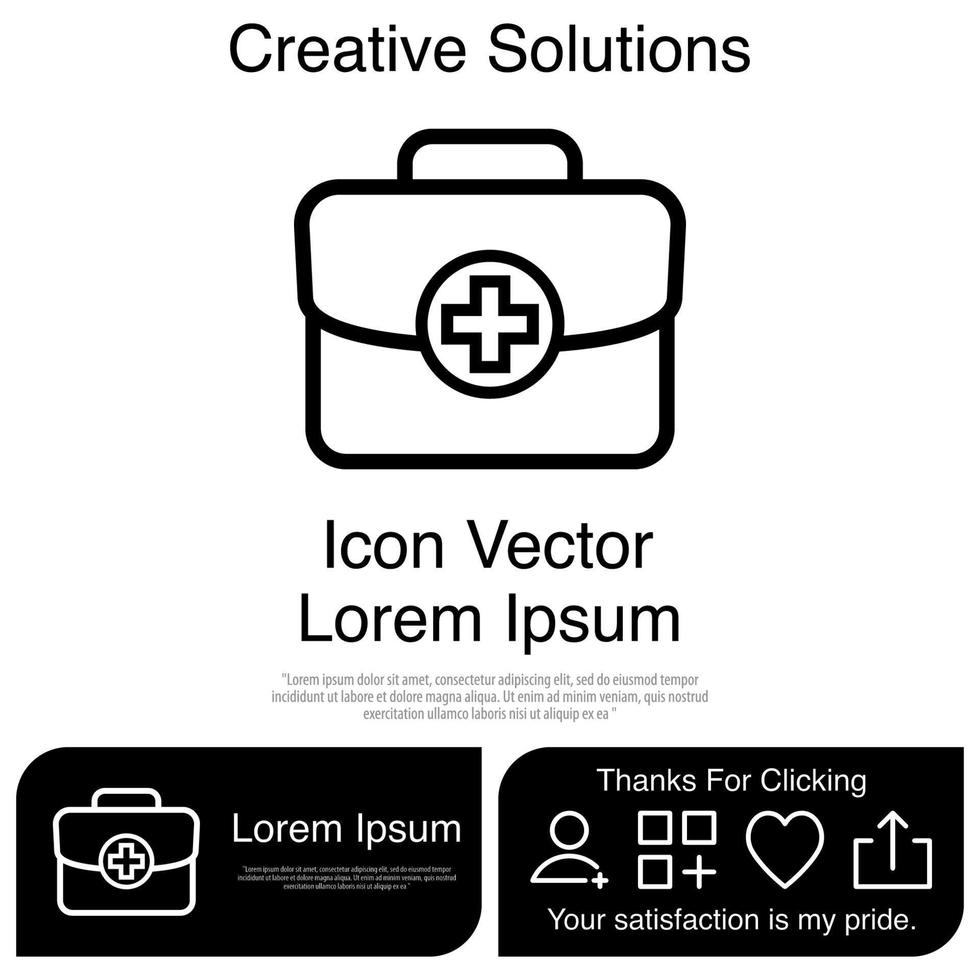 Medical Bag Icon Vector EPS 10