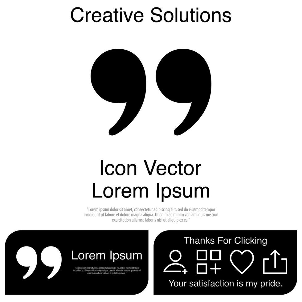 Quotation Icon Vector EPS 10