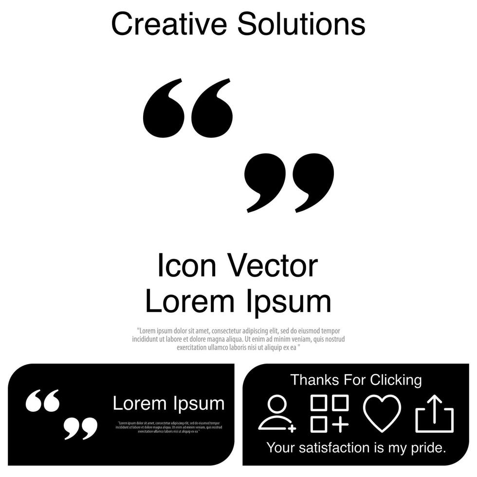 Quotation Icon Vector EPS 10