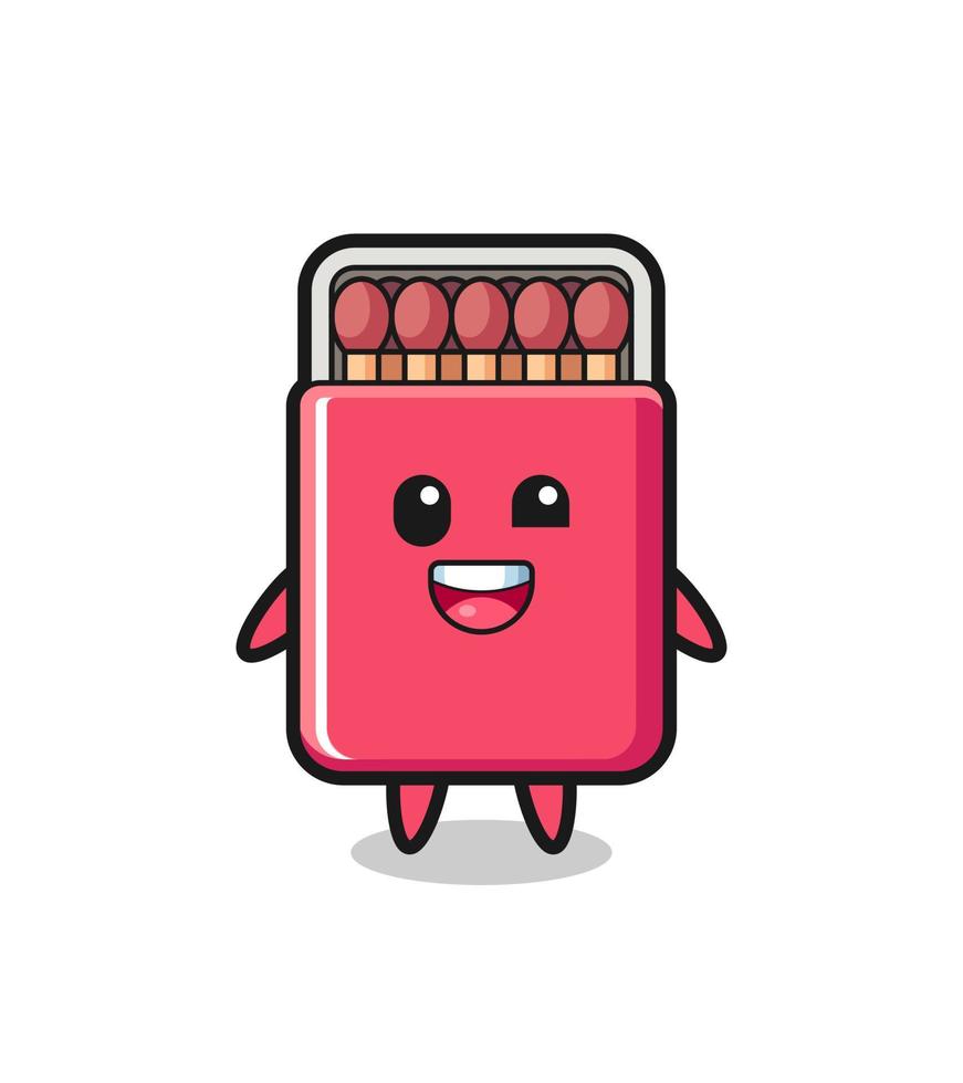 illustration of an matches box character with awkward poses vector