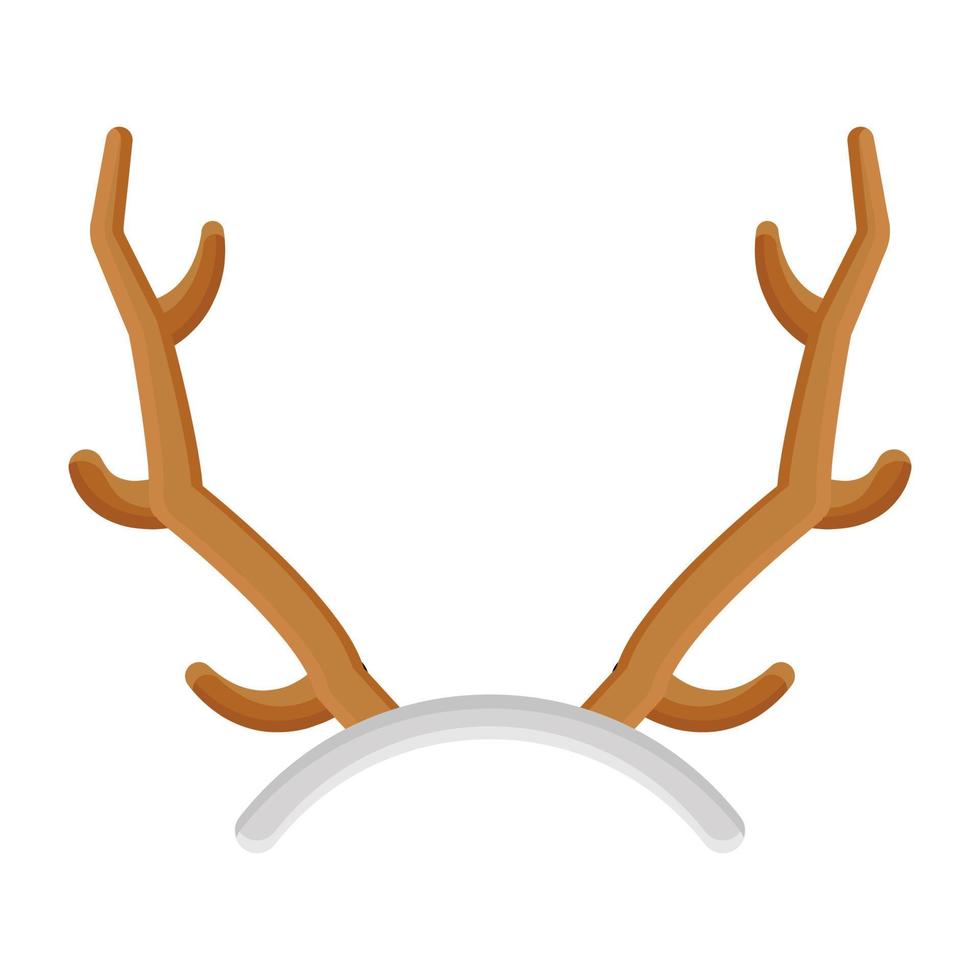 Easter deer hunter antlers, flat icon design vector
