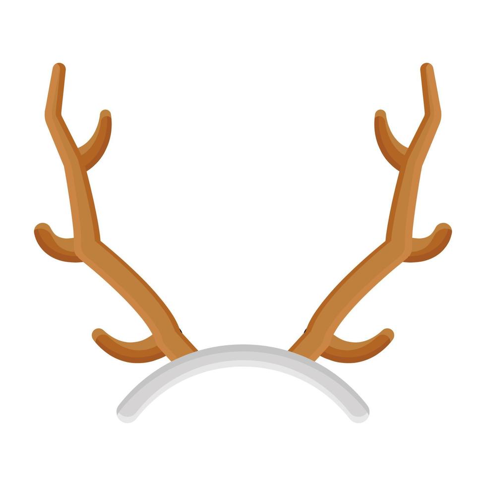 Easter deer hunter antlers, flat icon design vector