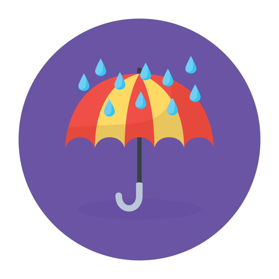 Flat style of rain, cloud raining icon in trendy style vector