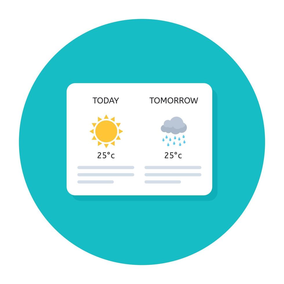 An icon design of weather forecast vector