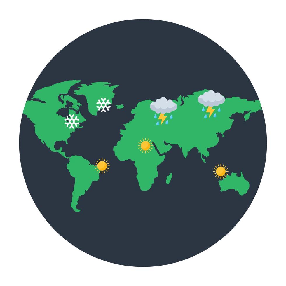 An icon design of world weather forecast vector