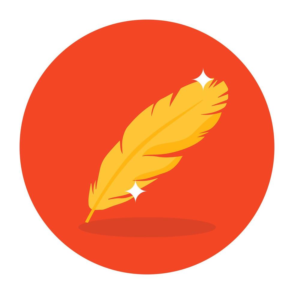 Feather pen icon design, vector of quill pen in modern editable style