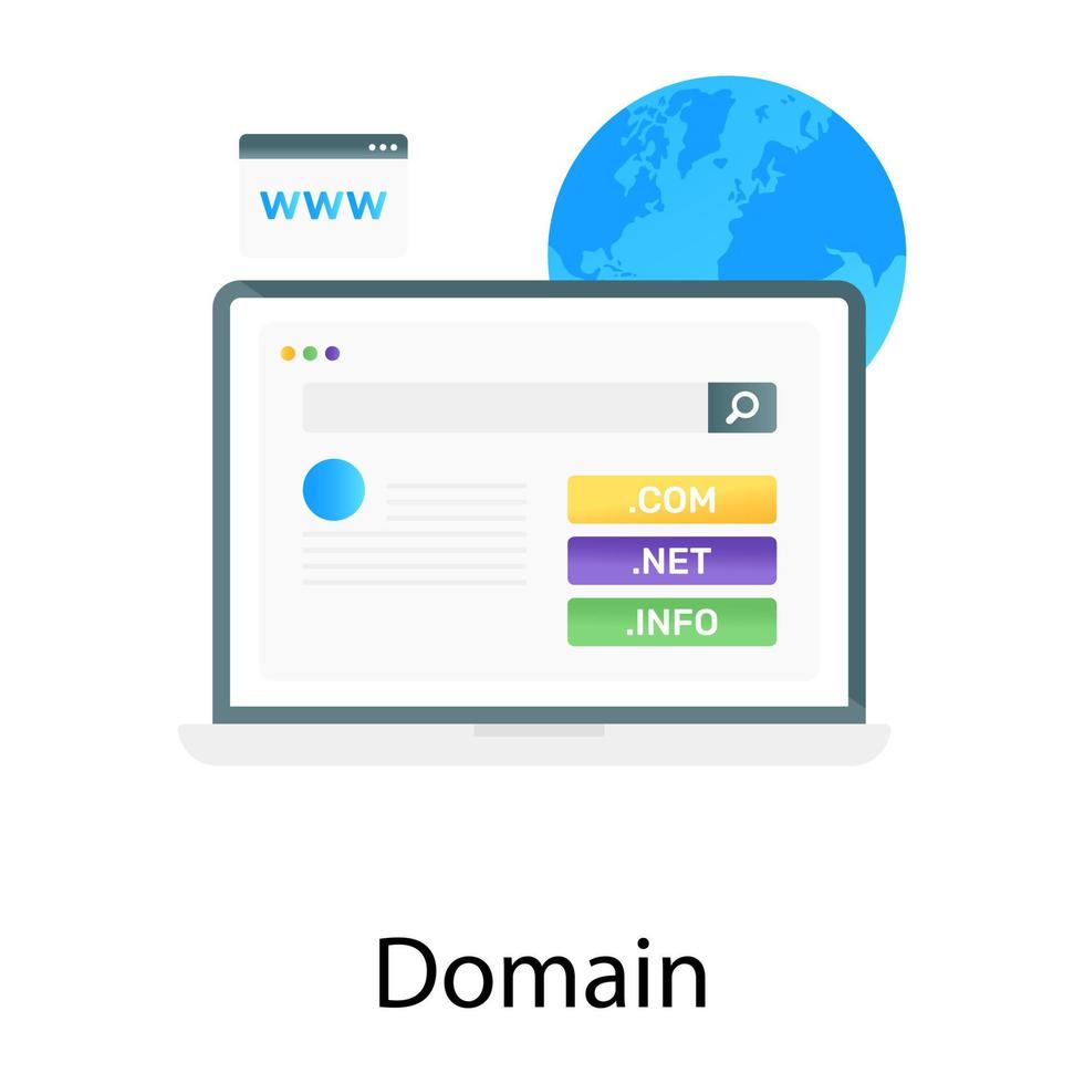 Trendy vector of web domain gradient design