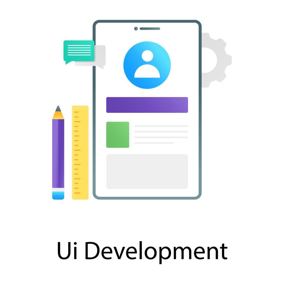 Editing media app, gradient vector of ui development