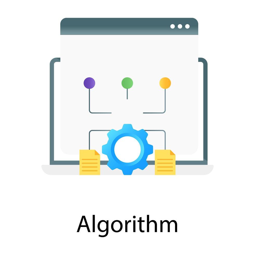 Gradient vector of project algorithm, website flowchart