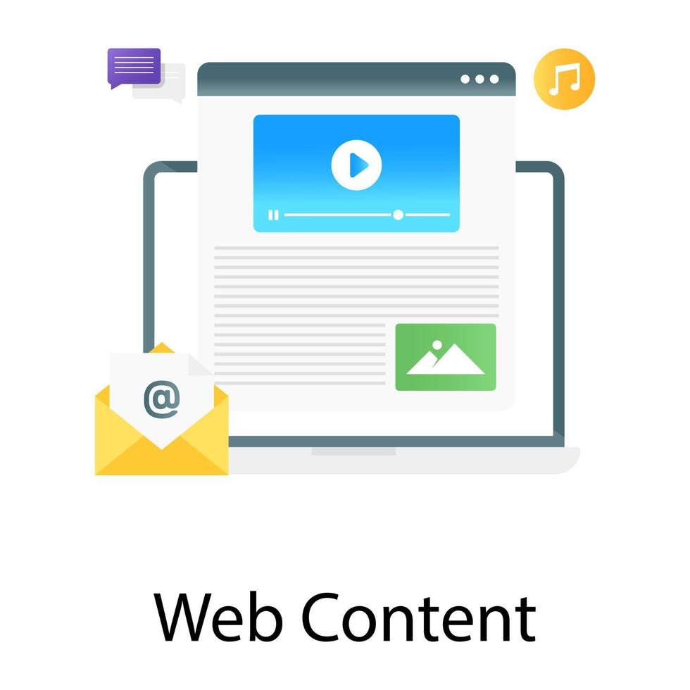 Gradient vector of web content, website media design