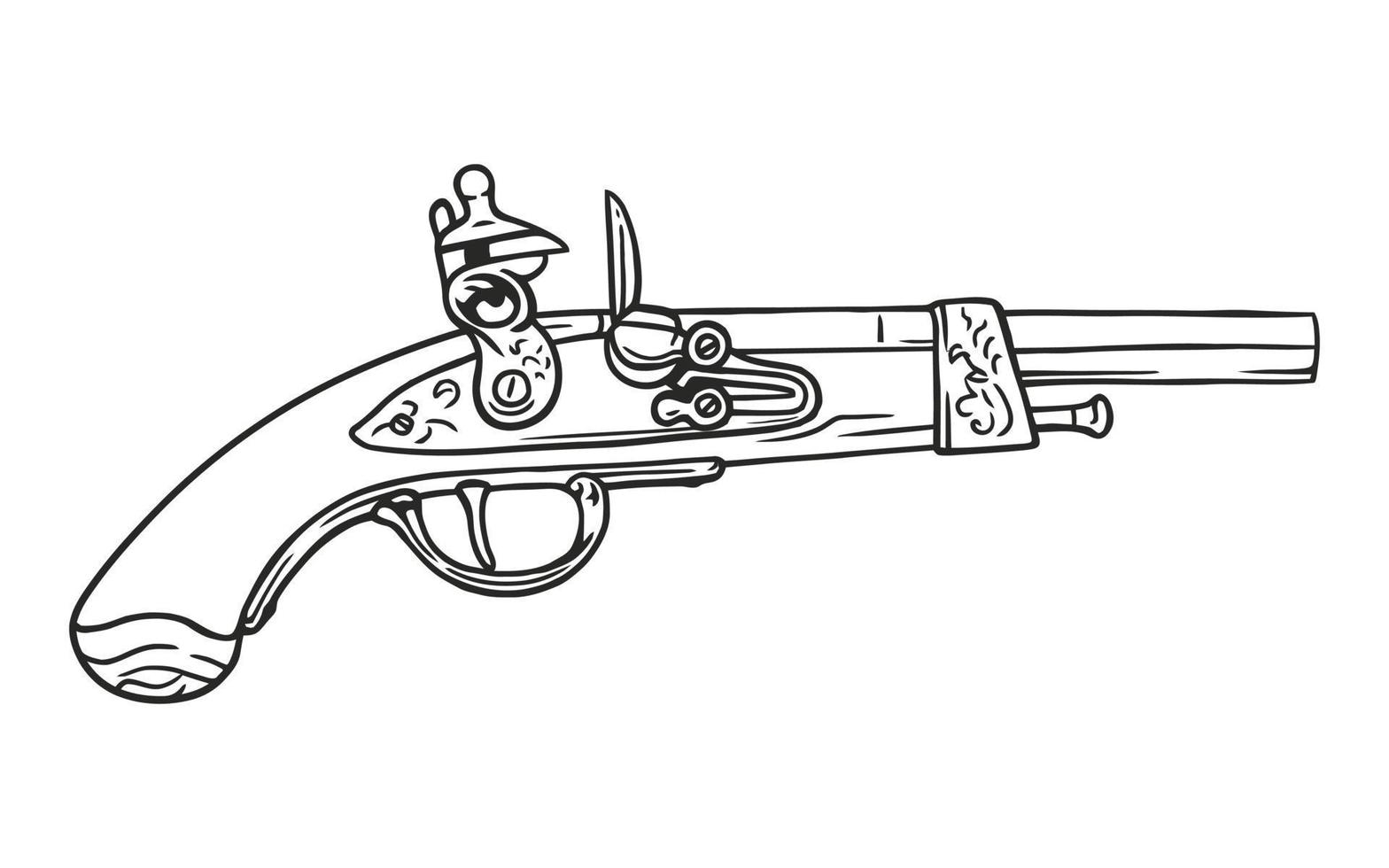 Pirate Pistol Vector Art, Icons, and Graphics for Free Download