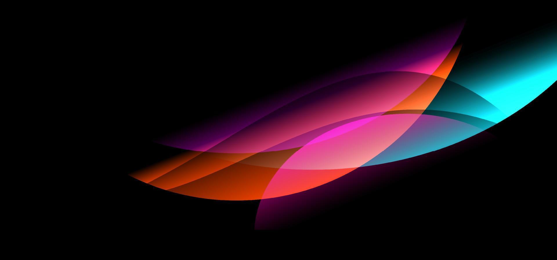 Abstract ellipse color wallpaper and dark background vector