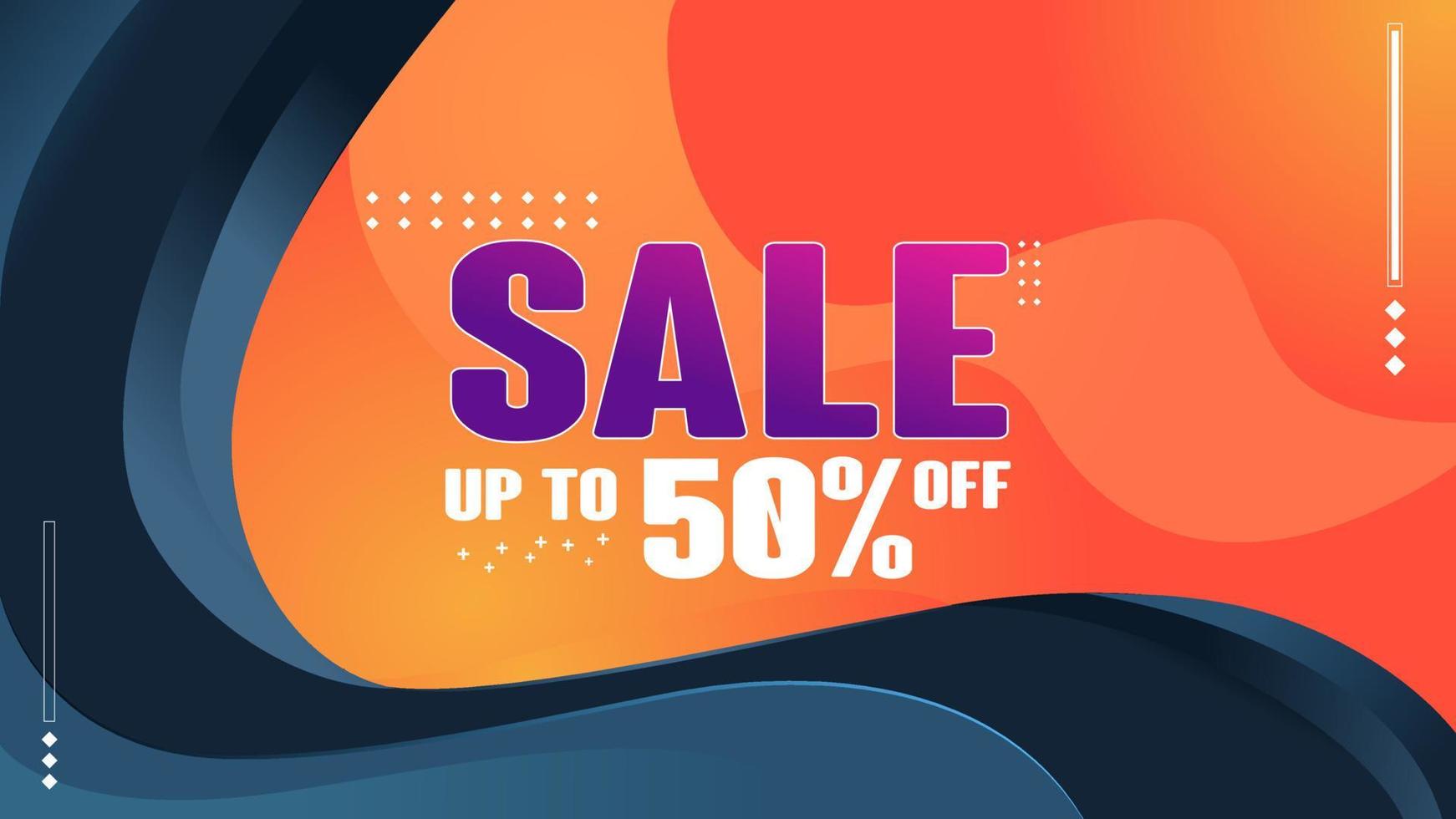Abstract sale promotion with discount wave elegant background vector